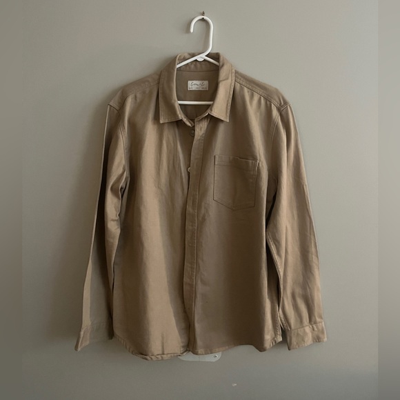 Cotton & Co Tan Modern Jacket Button Up Modern Overcoat - Picture 1 of 3